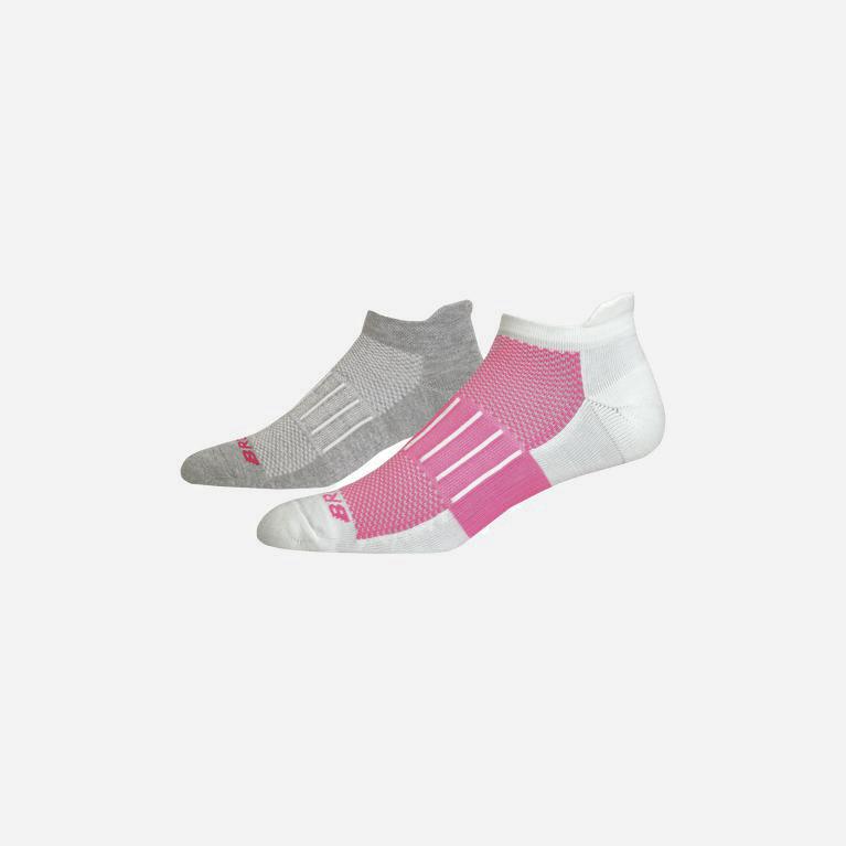 Brooks Ghost Midweight 2-Pack Løpesokker Herre Online - Rosa - Norge (GNJ239084)